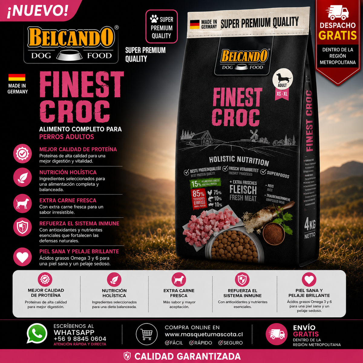 Belcando Perro Adulto Finest Croc 4KG