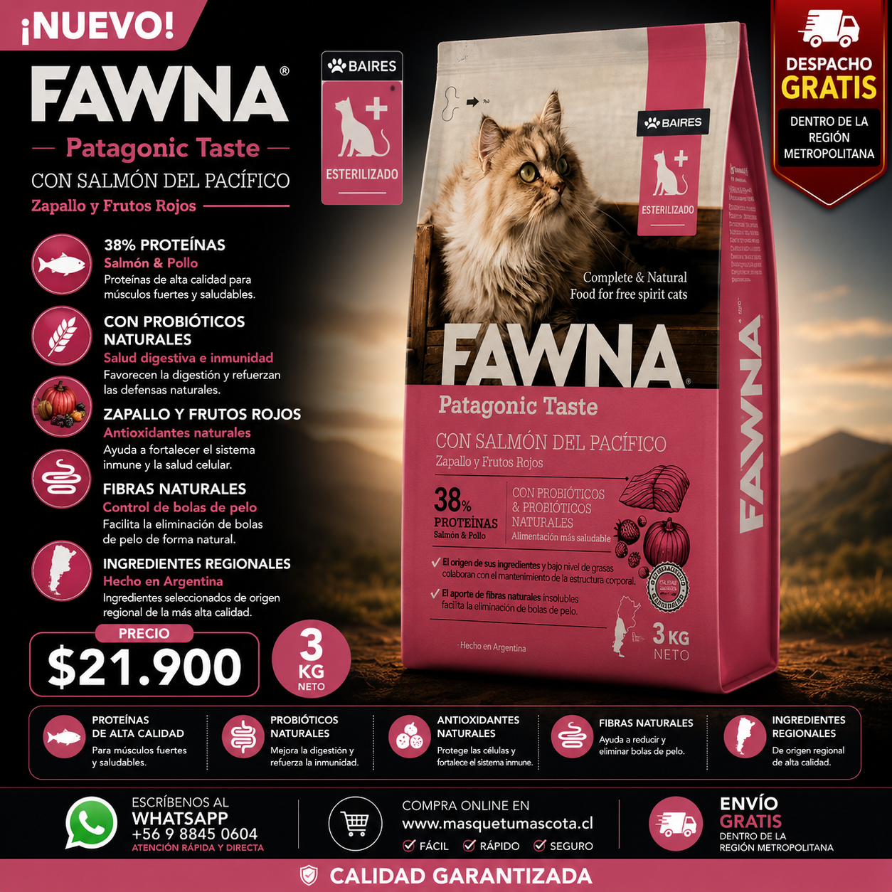 Fawna Perro Adulto Esterilizado 3kg
