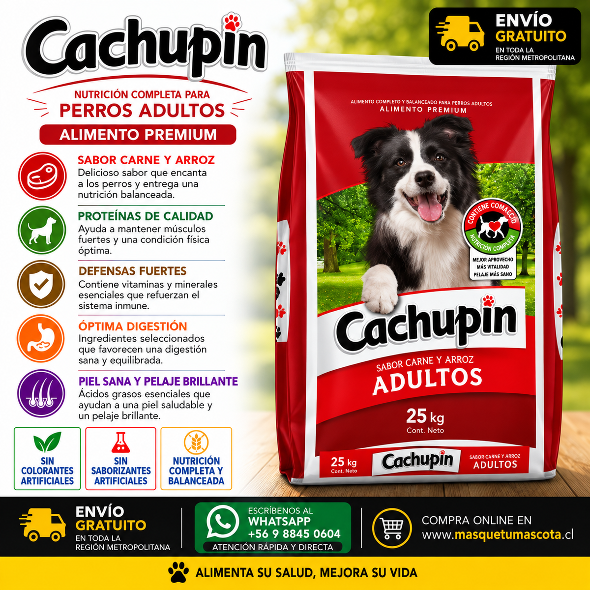 Cachupin Adultos - 25 Kg 20% de Proteina.