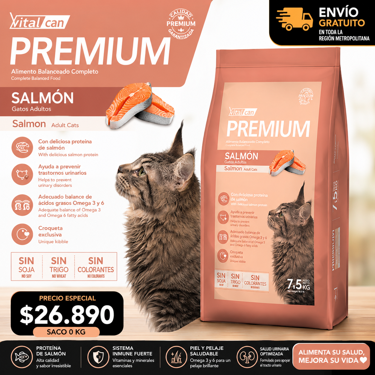 Vitalcan Gato Salmon 7,5