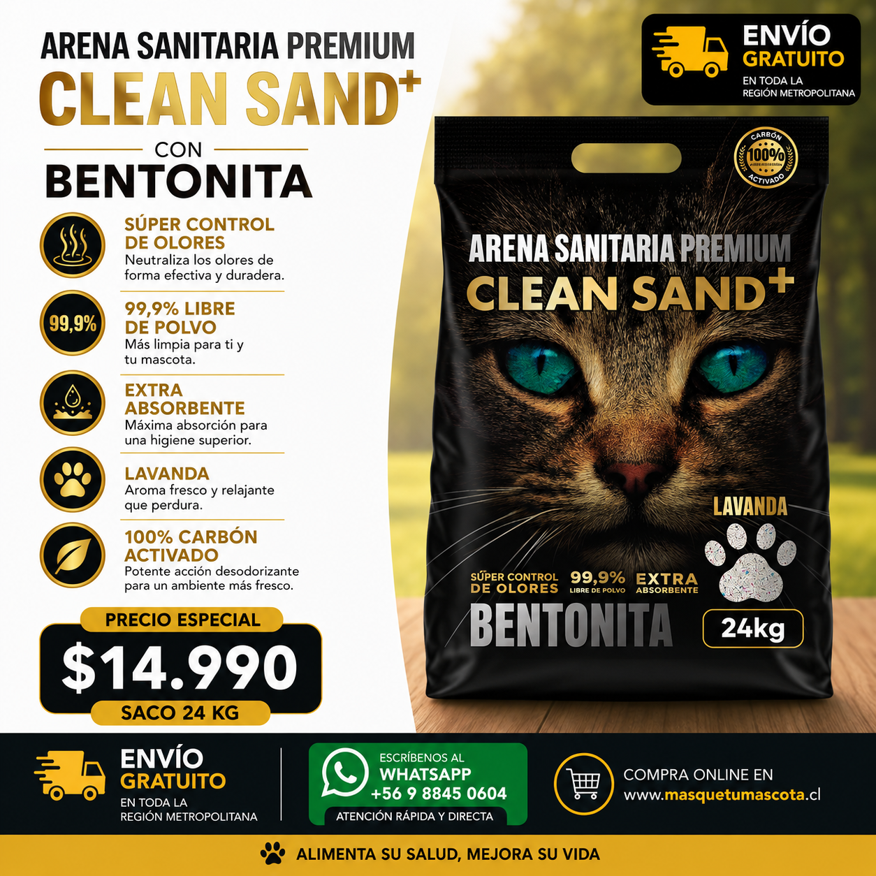 Cleansand+ Premium 24 kg Lavanda