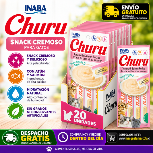 Caja Churu Salmon 24 unidades.