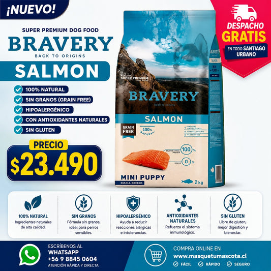 Bravery Salmon Mini Puppy 2kg
