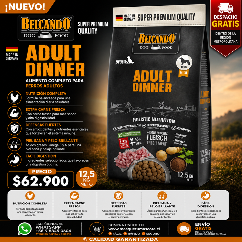 Belcando Adulto Perro Dinner 12kg