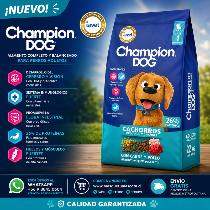 Champion Dog Cachorro  18 KG
