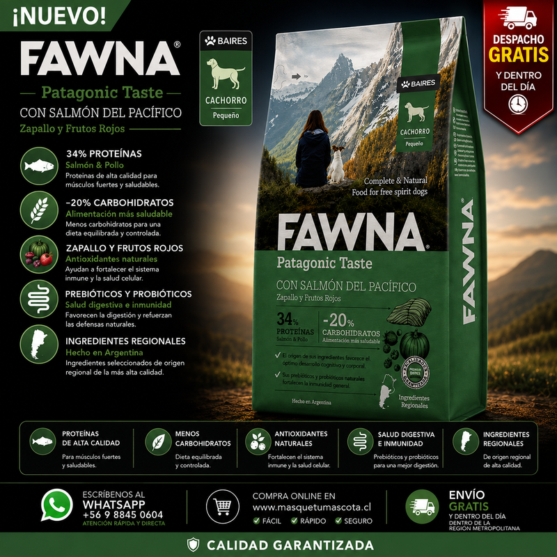 Fawna Cachorro Raza Pequeña Salmon 3kg