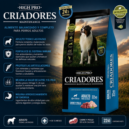 Criadores High Pro 22 kg