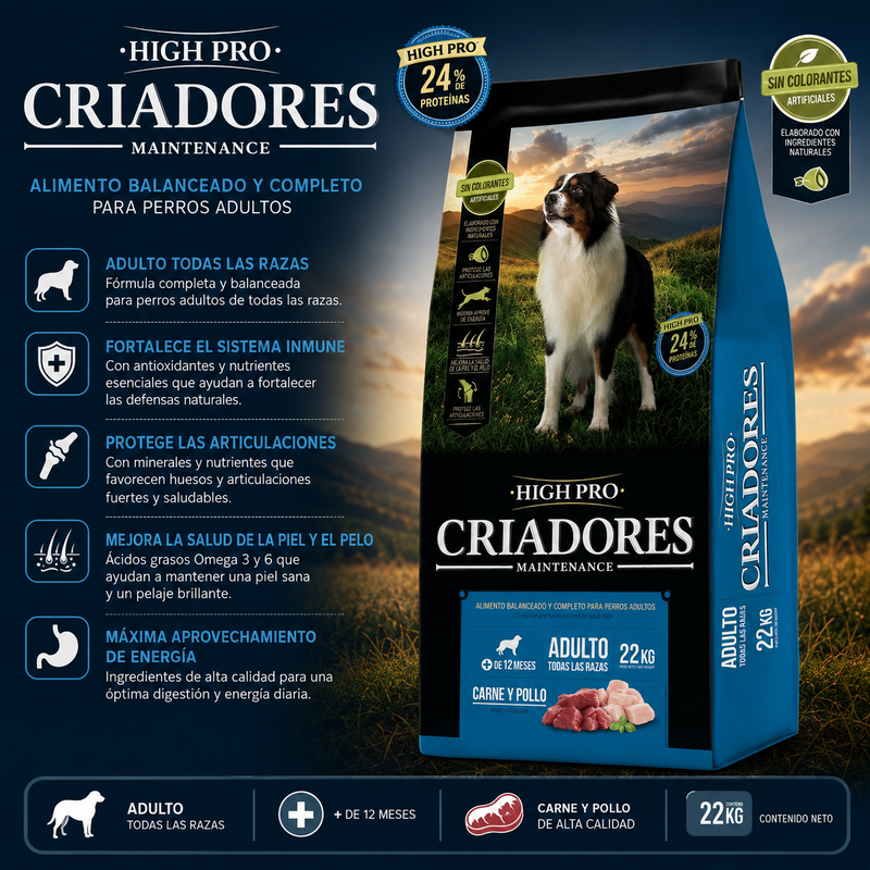 Criadores High Pro 22 kg