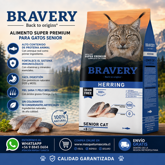 Bravery Gato Arenque 7kg