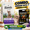 Pack Nomade Gato 10kg + Arena Sanitaria Cleand Sand Premium 4kg
