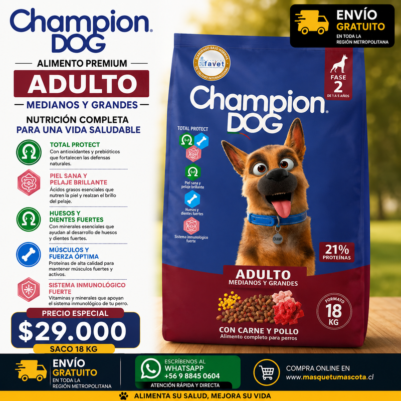 CHAMPION DOG ADULTO - 18 Kg