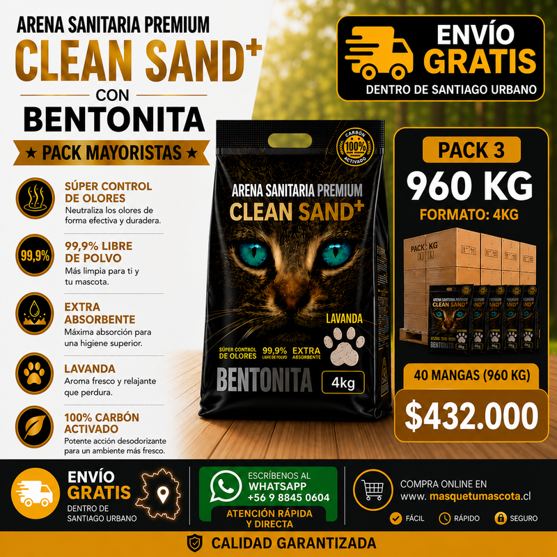 Clean sand Pack 3 960 kg.