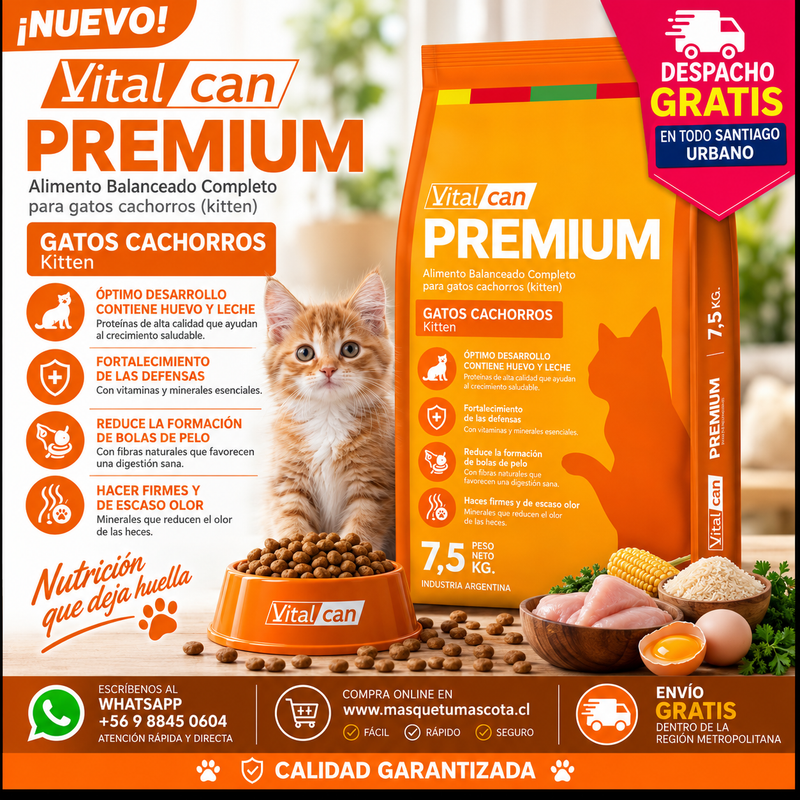 Vitalcan Gatito 7,5 kg.