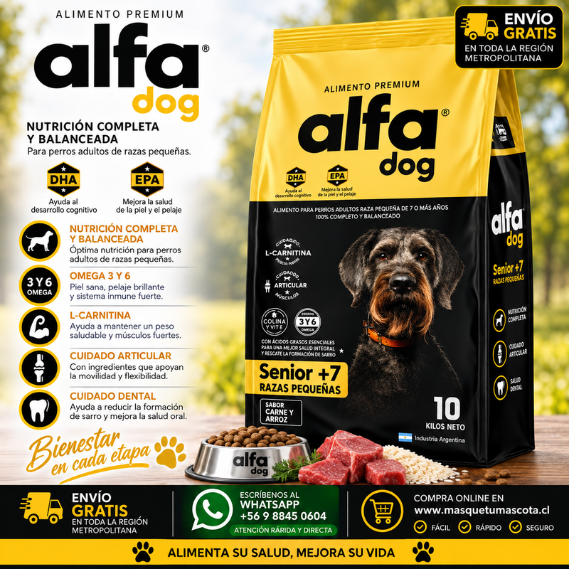Alfa Dog Adulto Senior Raza Pequeña 10kg