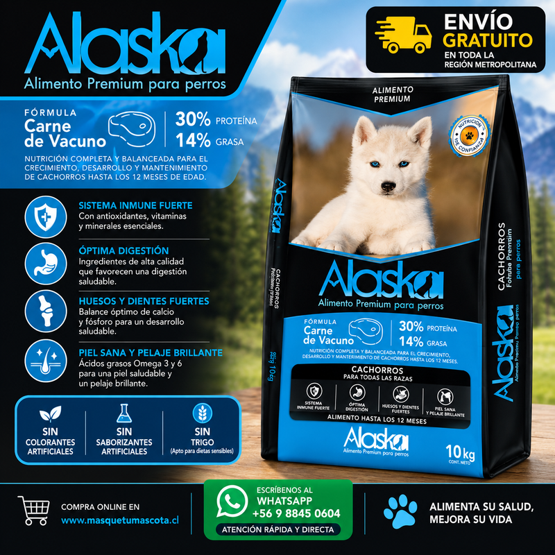 Alaska Cachorro Premiun 10 kg