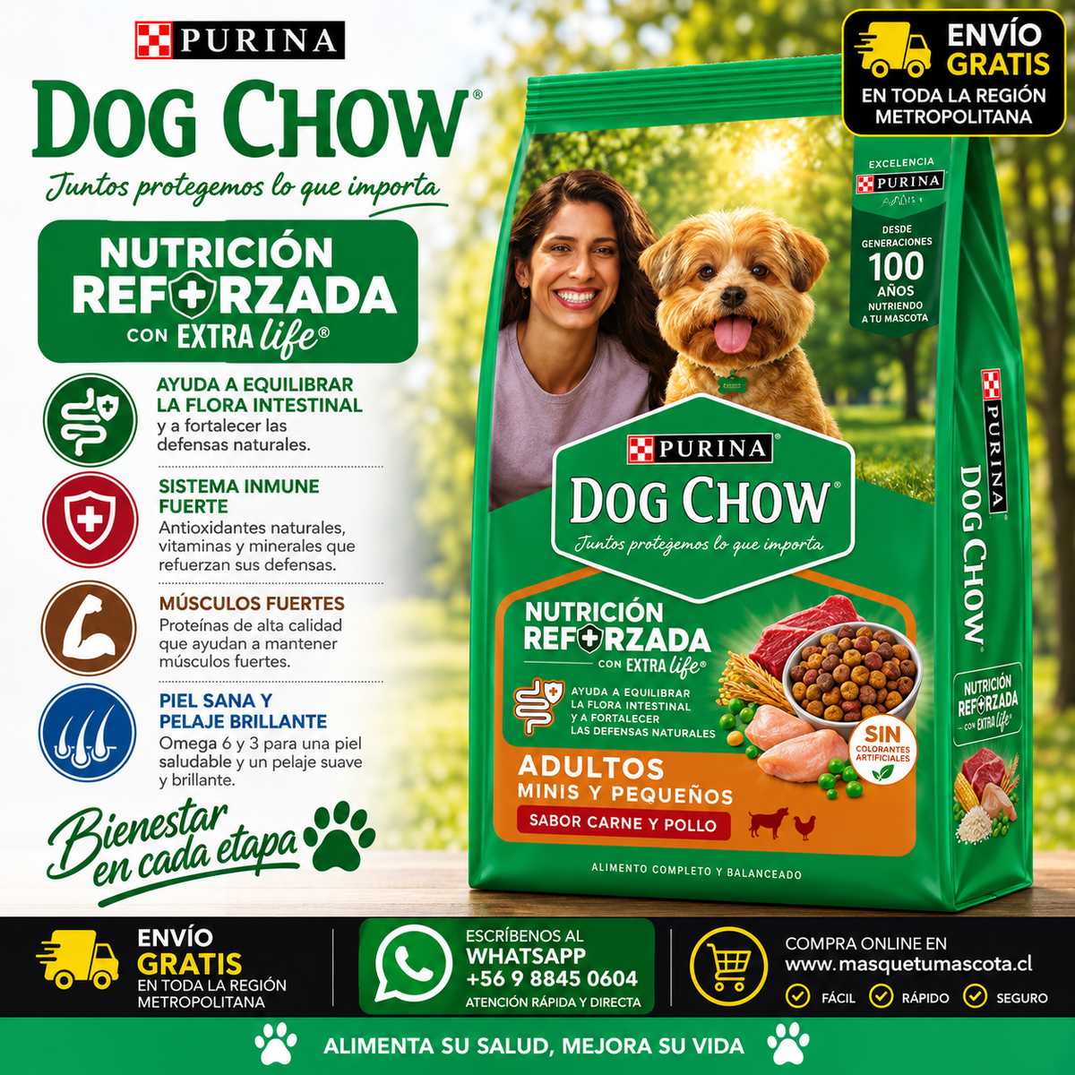 Dog Chow Adulto Raza Pequeñas 19,5kg