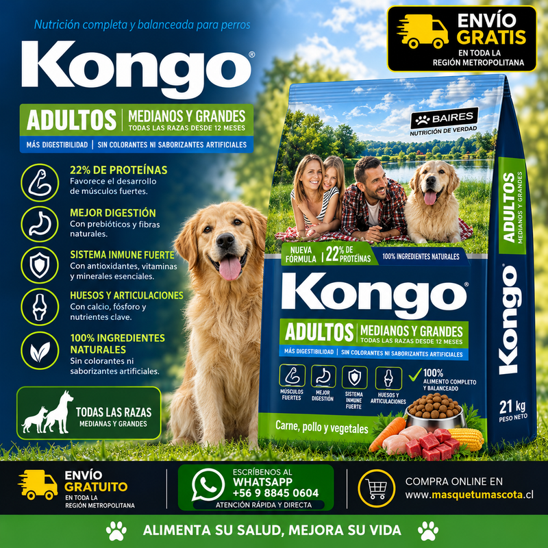 Kongo Adulto 21kg