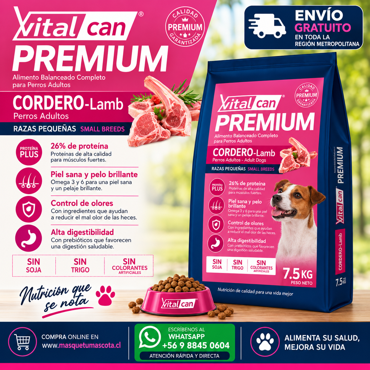 Vitalcan Premium Raza Pequeña Cordero 10kg