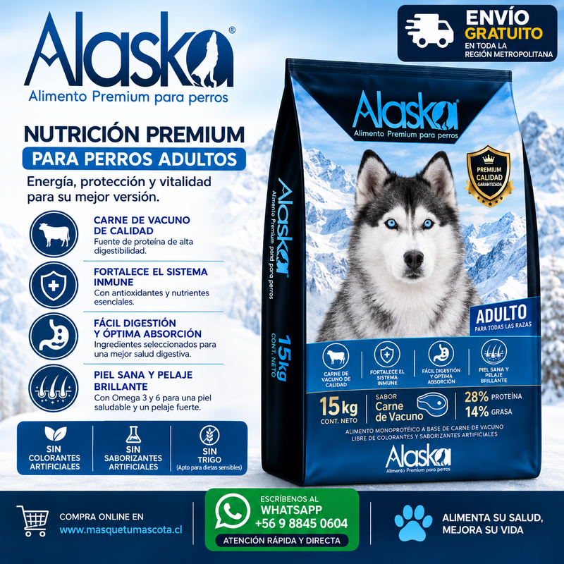 Alaska Adulto Premium 15 kg