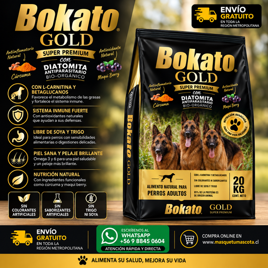 Bokato Gold, Super premiun formato 20 kg 26% Proteina.