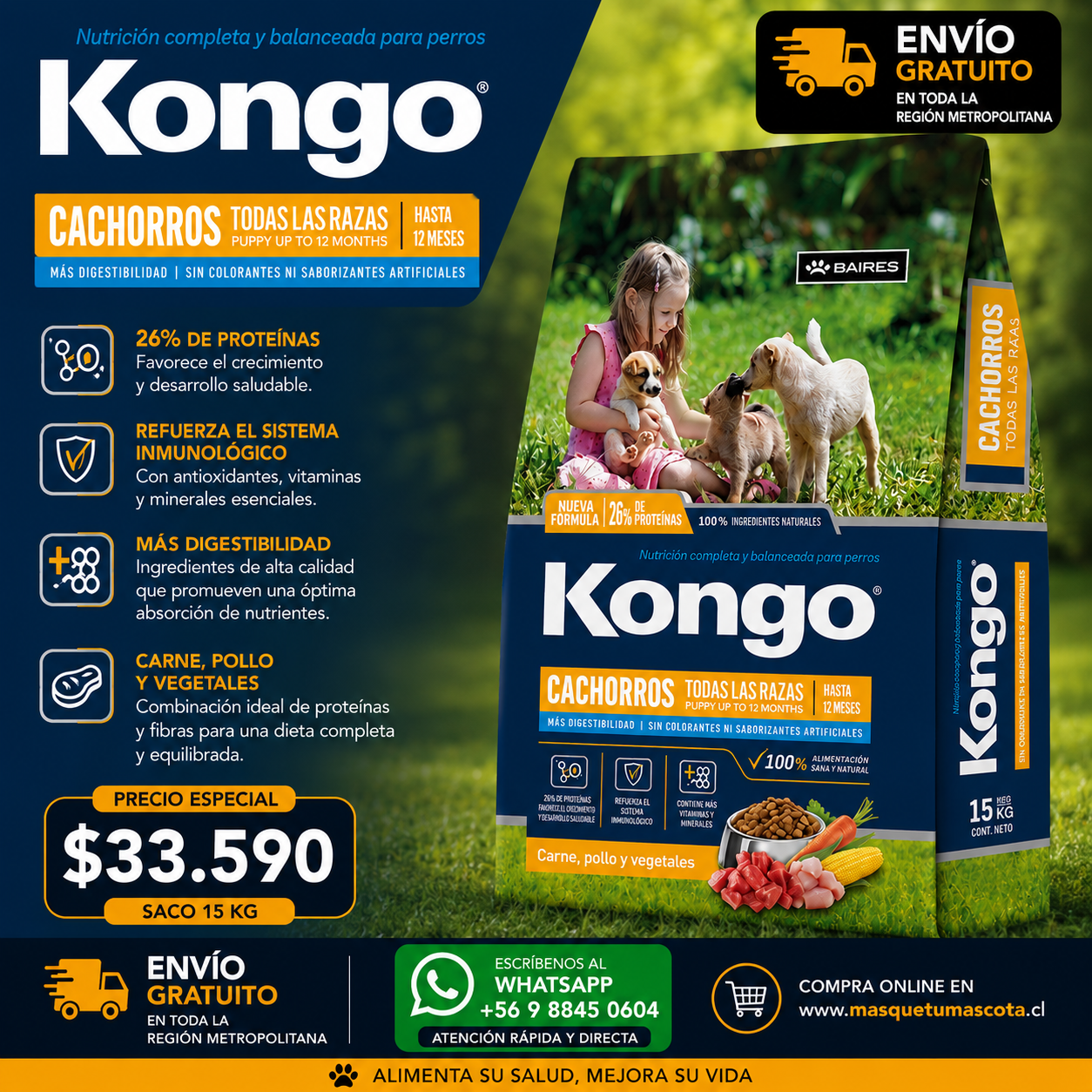 Kongo Cachorro 15kg