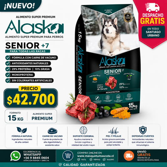 Alaska Senior Adulto Senior 15kg.