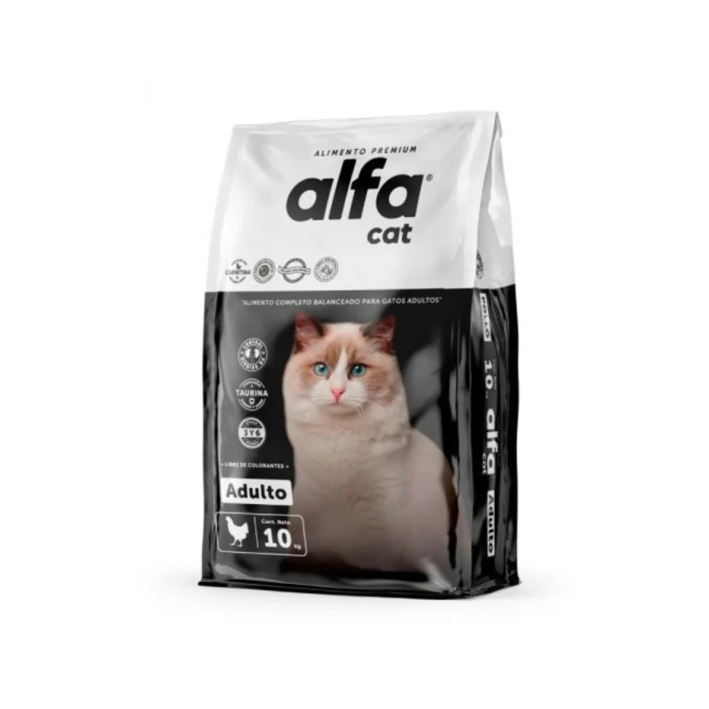 Alfa Cat Adulto 10kg 31% de Proteina.