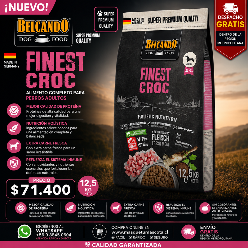 Belcando Adulto Perro Fines Croc 12kg